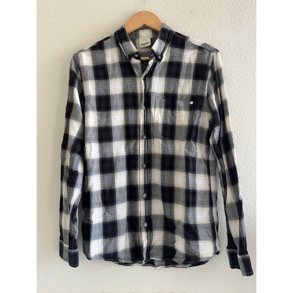 Baldwin Kansas City Men's William Plaid Button Down Shirt Cowboy Southwestern